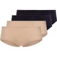Skiny Panty "Panty Advantage Cotton Stretch Panty 4P 4er Pack", Damen, Gr. S, 4 Stk., bunt (schwarz, beige), Unterhosen Panty