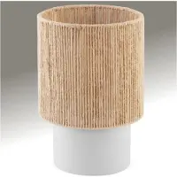 TecTake Tischleuchte Klea Boho-Stil, Wickeltechnik, 60 W Zementfuß mit Schaumstoffschoner, 20,5 x 30,5 cm