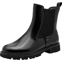 Tamaris Damen Stiefelette Leder Chalsea Profilsohle 8-85402-47, Größe:39 EU, Farbe:Schwarz