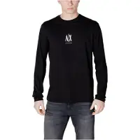 Armani Exchange für Herren. XM000364AF12308UC001 Schwarzes Langarm-T-Shirt (XS), Lässig, Baumwolle