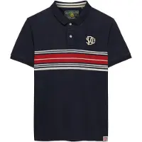 Superdry für Herren. M1110464A Poloshirt Vintage Stripe navy (XL), Lässig, Baumwolle, Kurzarm, Marine