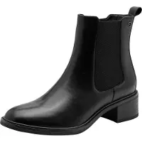 Tamaris Damen Stiefelette Chalsea Leder Wechselsohle Blockabsatz 8-85311-47, Größe:38 EU, Farbe:Schwarz