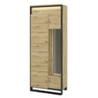 Möbel Kraft Vitrine Borba , holzfarben , Maße (cm): B: 76 H: 195 T: 41.0