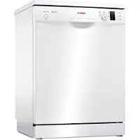 Bosch Serie 2 SMS25AW05E, Freistehend, Standardgröße (60 cm), Weiß, Weiß, Tasten, Drehregler, 1,75 m