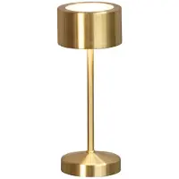Fischer Leuchten LED Außen Innen Tischleuchte, Fernbedienung, Akku, dimmbar, H 20 cm