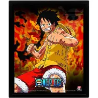 Pyramid ONE PIECE - Brothers Burning Rage - Poster lenticulaire 3D 26x20cm