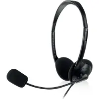 Ewent EW3568, Kabelgebunden, Anrufe/Musik, 20 - 20000 Hz, 70 g, Kopfhörer, Schwarz