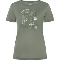 Super.natural - Women's Rock Flowers Tee - Merinoshirt Gr XS oliv