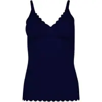 Skiny Unterhemd "Unterhemd Da. Spaghettishirt herausn. Pads Sensation 1er Pack", Damen, Gr. XXL, N-Gr, blau (dunkelblau), Obermaterial: 56% Polyamid PA. 44% Elasthan EL., Unterhemden Unterhemd