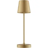 Brilliant Elora Tischleuchte LED 11cm gold matt 2,5W IP44 outdoor