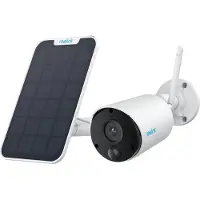 Reolink 2K Überwachungskamera Aussen Akku, Kabellose Solar WLAN Kamera Outdoor mit PIR- & KI-Erkennung, 2,4GHz Wi-Fi, IR-Nachtsicht, Zeitraffer, 2-Wege-Audio, Wetterfest, Argus Eco 3MP mit Solarpanel