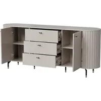 Beautysofa KOMMODE Zalia mit 2 Türen und 3 Schubladen, 190 cm, im Retro-Stil, Kaschmir