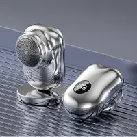 SASSEY Mini Rasierer,Mini Shave Tragbarer Elektrorasierer mit Display,Elektrischer Rasierer Herren,Leichter Taschenrasierer, USB Wiederaufladbare für Familien, Reisen (Silber)