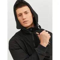 Jack & Jones Softshelljacke "JJEBASIC mit wasserabweisender Funktion" mit Kapuze Kunstfaser, regular fit
