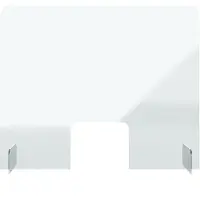 MAGNETOPLAN Hygienewand Thekenaufsteller - 85x70cm - Durchreiche von 25x20 cm - Transparent - Acryl