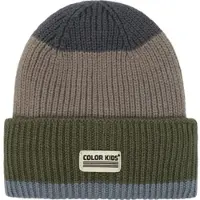 Color Kids Beanie W. Wool & Contrast 742987 windward blue (7548) 56
