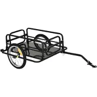 StarTech.com Fahrradanhänger für Hund und Gepäck - Transportanhänger Fahrrad - 70 l Volumen - 139 x 71,5 x 49 cm - Universalkupplung - Stahlrahmen - Armeegrün