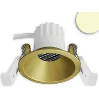ISOLED LED Einbaustrahler BACK45, gold, rund, 5W, CRI90, 2700K, rückversetzt, Honeycomb, dimmbar 117269