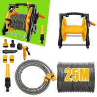 StarTech.com Gartenschlauchbox - Wand-Schlauchaufroller - 25 m Schlauch - 7 Sprühfunktionen - Schwerlast Kunststoff - Wandmontage - Schlauchtrommel + 25 m Schlauch