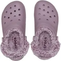 Crocs Hausschuh "Classic Fleece Lined Clog", Damen, Gr. 37, Warmfutter, rosa (dusty lila), Croslite, Schuhe Hausschuh, Clog, Schlupfschuh mit Warmfutter, schwenkbarer Fersenriemen