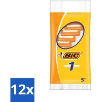 BIC – Rasierklingen – Einzelklinge – Einwegklingen – 5 Rasierklingen - Vorteilspack - 12 Stücke