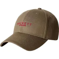 Hackett London für Herren. HM0400074 Olivgrüne Contrast Brand Kappe (OSFA), Lässig, Baumwolle