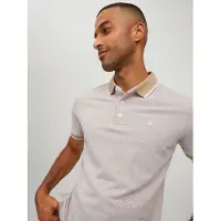 Jack & Jones Poloshirt "JJEPAULOS Poloshirt mit klassischem Kragen und figurbetonter Form" Logostickerei, modisch, schmal, Baumwolle, Polokragen