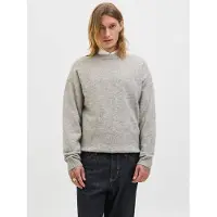Jack & Jones Rundhalspullover "JJESOHO OLLIE KNIT CREW NECK SN" Materialmix, relaxed fit
