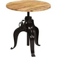 vidaXL Bartisch Massivholz Mango 75x(76-110) cm