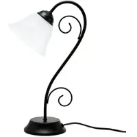 Licht-Erlebnisse Tischlampe Landhaus "Athen" Metall antiker Stil E14 34cm hohe Tischleuchte Schlafzimmer