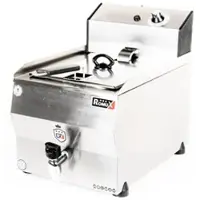 Romux Elektrische Fritteuse Professionelle 10 Liter Tischgerät Einfach | Fritteuse aus Edelstahl mit Ablaufhahn 3500 W mit Sicherheitsthermostat