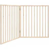 vidaXL Hundegitter Faltbar 2 Paneele 160 cm Pappelholz