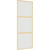 vidaXL Schiebetür Golden 76x205 cm Matt ESG-Glas und Aluminium