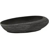 vidaXL Aufsatzwaschbecken Grau und Schwarz Oval 59x40x14 cm Keramik