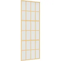 vidaXL Schiebetür Golden 76x205 cm Matt ESG-Glas und Aluminium