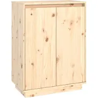 Super Merchant Schuhschrank 60x35x80 cm Massivholz Kiefer