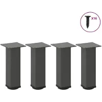 DKD Home Decor Couchtischbeine 4 Stk. Anthrazit 42-44 cm Stahl