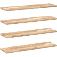 vidaXL Schweberegale 4 Stk. 100x20x2 cm Massivholz Akazie Unbehandelt