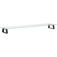 vidaXL Monitorständer Schwarz 100x20x8 cm Hartglas und Metall