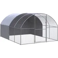 vidaXL Outdoor-Hühnerstall 3x4x2 m Verzinkter Stahl