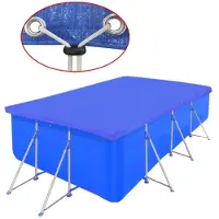 vidaXL Poolabdeckung PE Rechteckig 90 g/qm 394x207 cm