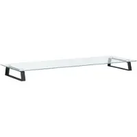 vidaXL Monitorständer Schwarz 100x35x8 cm Hartglas und Metall