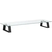 vidaXL Monitorständer Schwarz 60x20x8 cm Hartglas und Metall