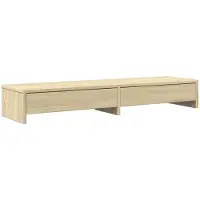 vidaXL Monitorständer mit Schubladen Sonoma-Eiche 100 x 27 x 15 cm Holzwerkstoff
