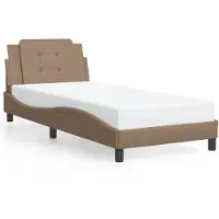 vidaXL Bettgestell ohne Matratze "Zadar" Cappuccino-Braun 80x200 cm Kunstleder
