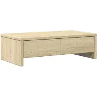 vidaXL Monitorständer mit Schubladen Sonoma-Eiche 50x27x15 cm