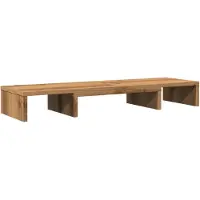 vidaXL Monitorständer Verstellbar Artisan-Eiche 80x24x10,5 cm
