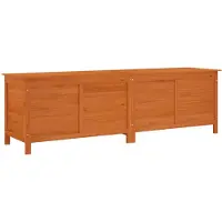 vidaXL Gartentruhe Braun 198,5x50x56,5 cm Massivholz Tanne