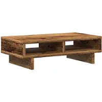 vidaXL Monitorständer Altholz-Optik 50x27x15 cm Holzwerkstoff