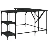 vidaXL Schreibtisch Schwarz 139x139x75 cm Holzwerkstoff